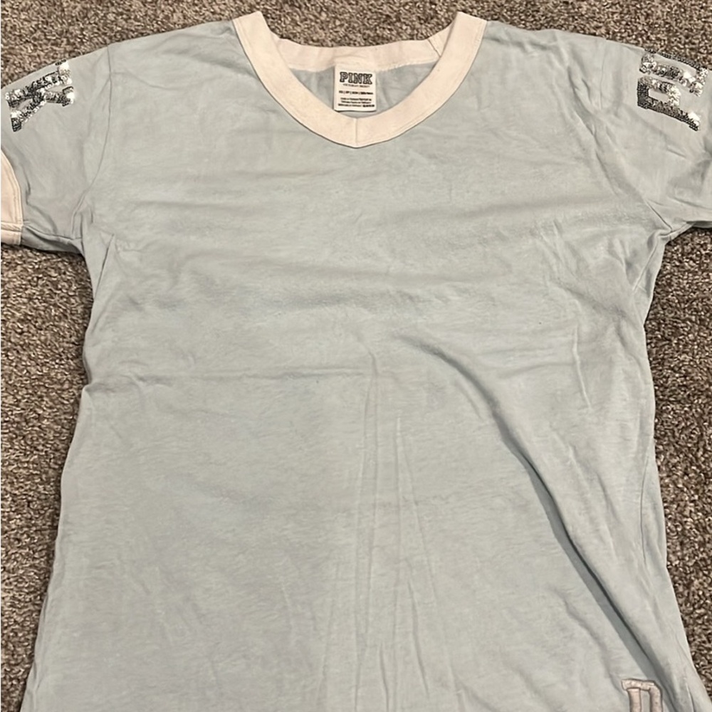 PINK Victoria's Secret Light Blue Tee
